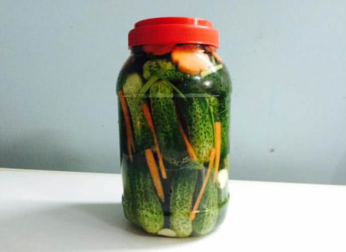 Muối dưa chuột bao tử.