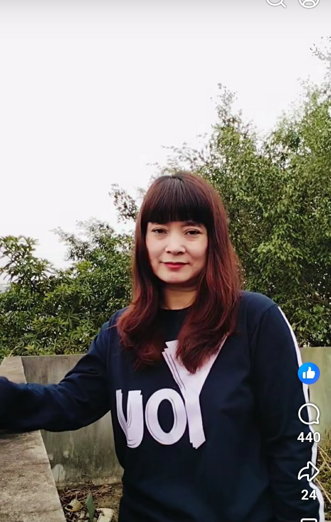 Lệ Hằng bất ngờ xuất hiện trên mạng xã hội. Ảnh: Chụp màn hình