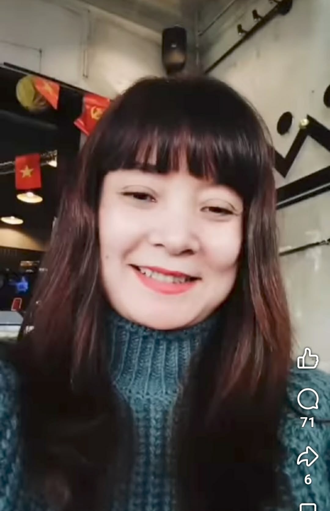 Lệ Hằng trong một video cô đăng tải gần đây. Ảnh: Chụp màn hình