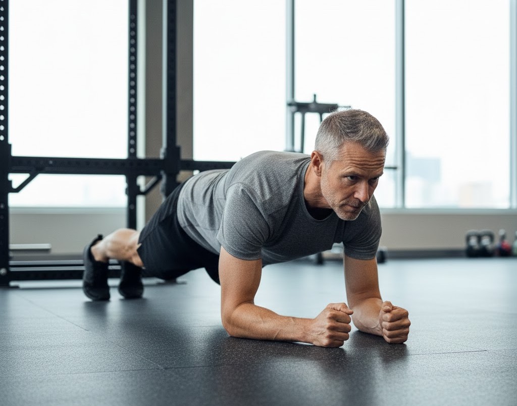 Plank giúp cải thiện ổn định thân người, hỗ trợ bảo vệ khớp hông khi vận động.