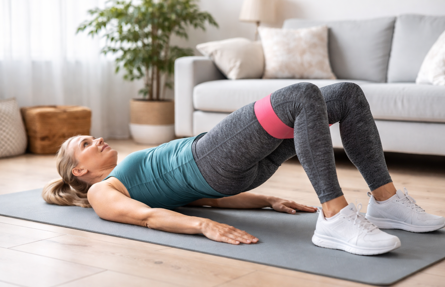 Bài tập cầu mông giúp tăng sức mạnh cơ mông, giảm tải cho khớp hông và cột sống thắt lưng.