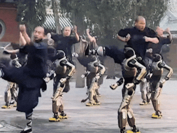 Robot hình người trình diễn võ Thiếu Lâm