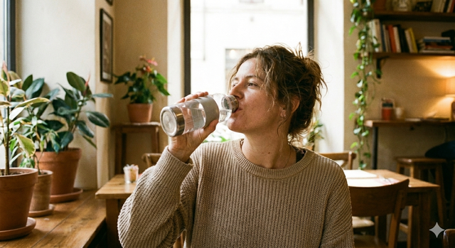 Uống nước khi thức dậy giúp bù đắp lượng chất lỏng đã mất qua hơi thở và mồ hôi trong suốt đêm dài.