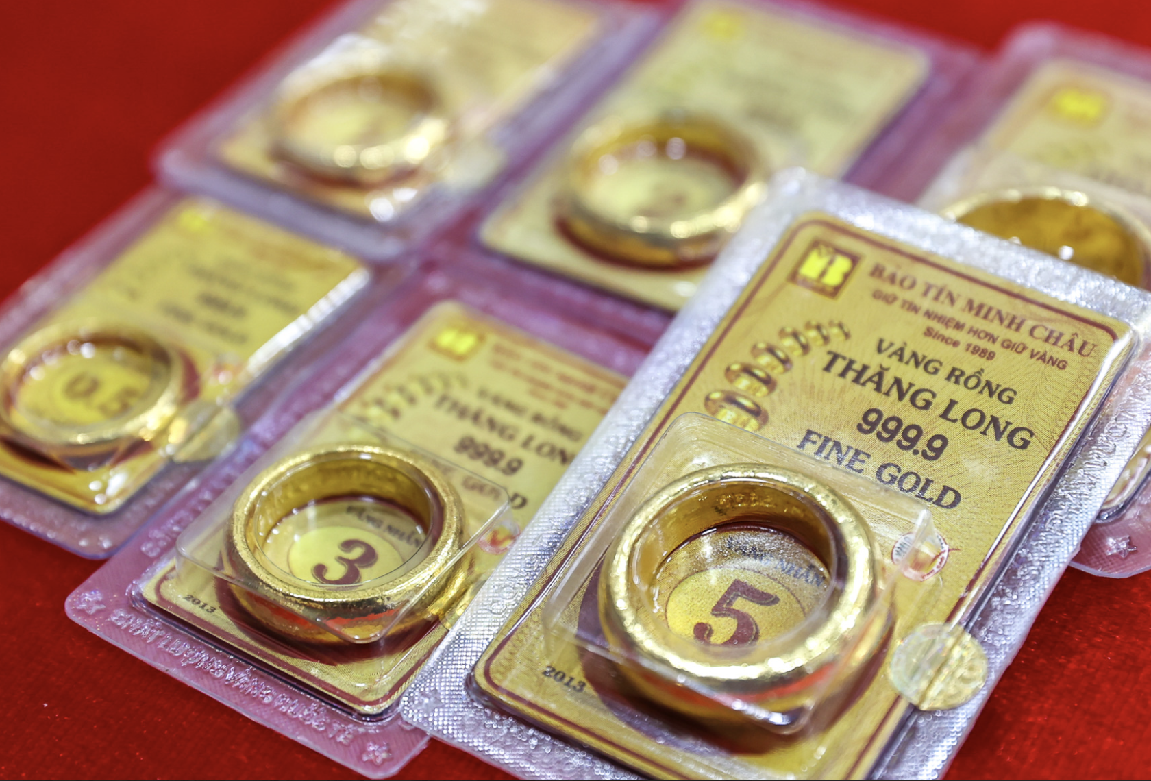 Vàng nhẫn là mặt hàng được nhiều người chọn mua nhất vào ngày vía Thần Tài hàng năm. Ảnh: Phạm Hải