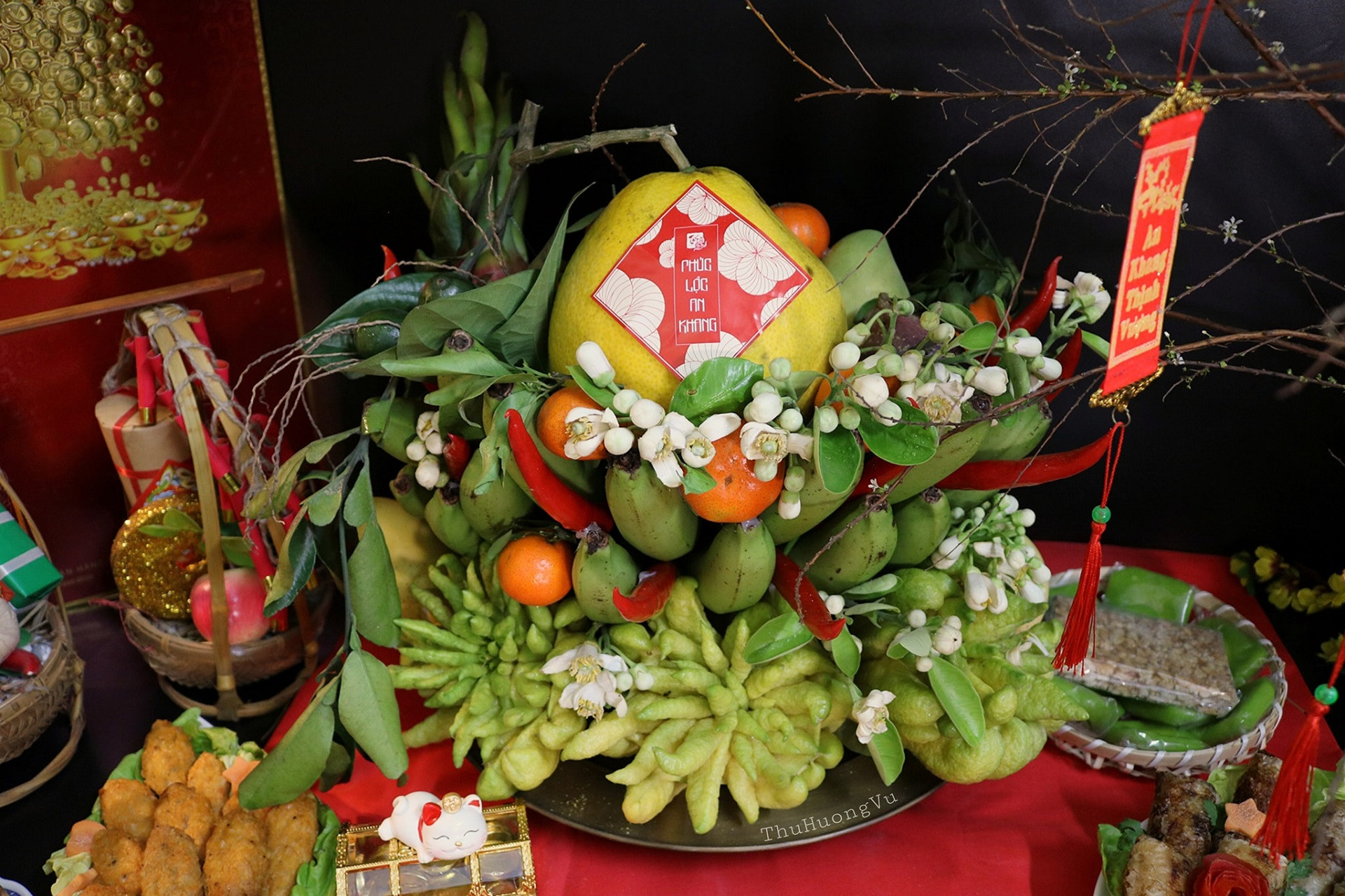 Nguồn gốc và ý nghĩa của mâm ngũ quả gắn với đạo hiếu. Ảnh minh họa: Thu Huong Vu