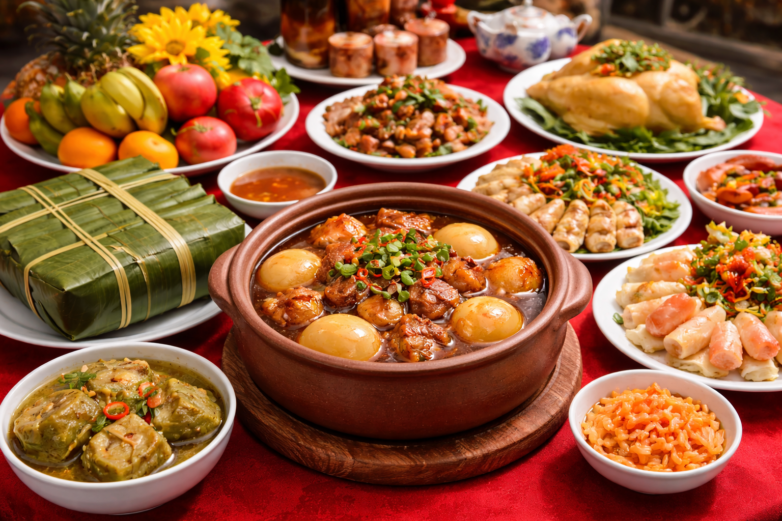 Thịt kho hột vịt là món ăn không thể thiếu trong mâm cỗ ngày tết ở Nam Bộ