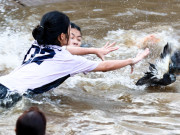 Lifestyle - Trai gái làng gốm ở Hà Nội ngụp lặn săn "lộc vịt" đầu xuân