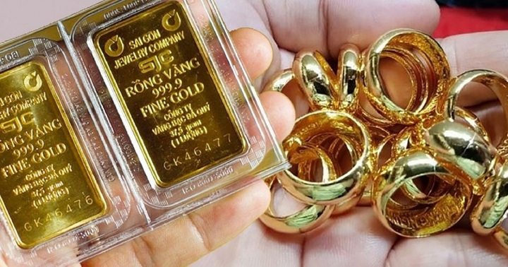 Giá vàng trong nước sáng nay tăng mạnh. (Ảnh minh hoạ)