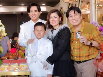 Đan Trường sang Mỹ ủng hộ việc kinh doanh của vợ cũ, khẳng định mối quan hệ thân thiết sau ly hôn