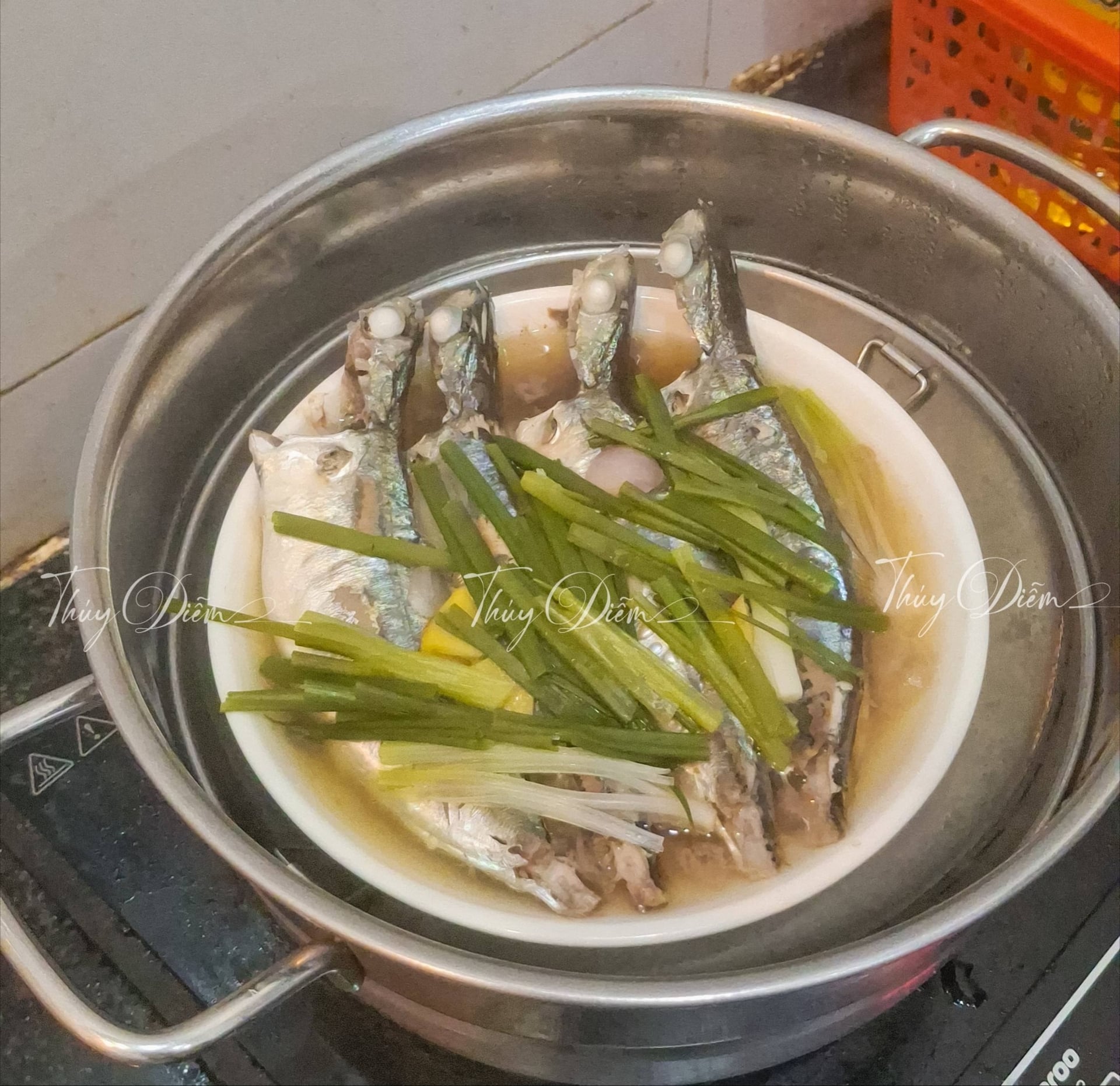 Cá hấp xong