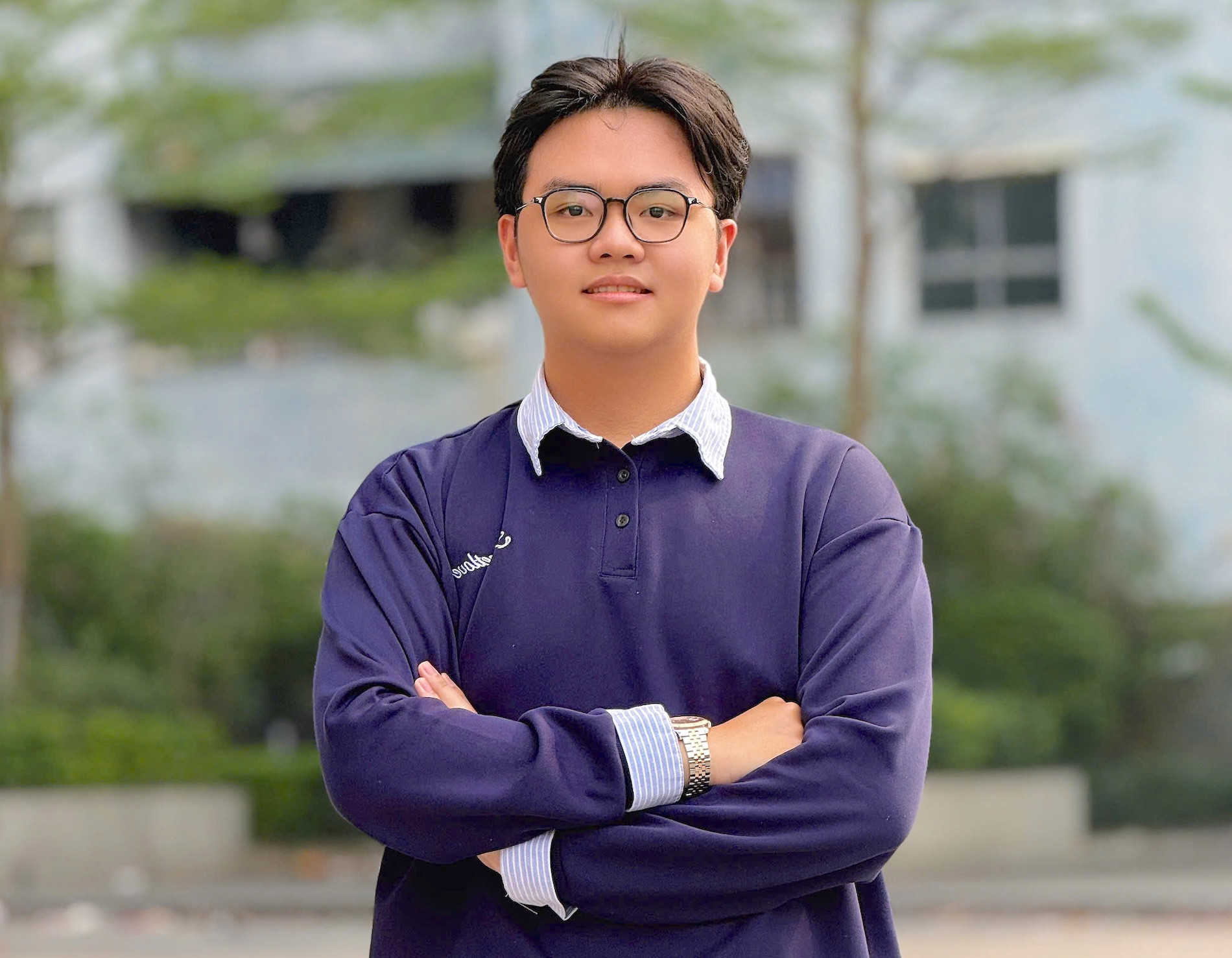 Vũ Việt Tiến là sinh viên Đại học Bách khoa Hà Nội. Ảnh: Thúy Nga