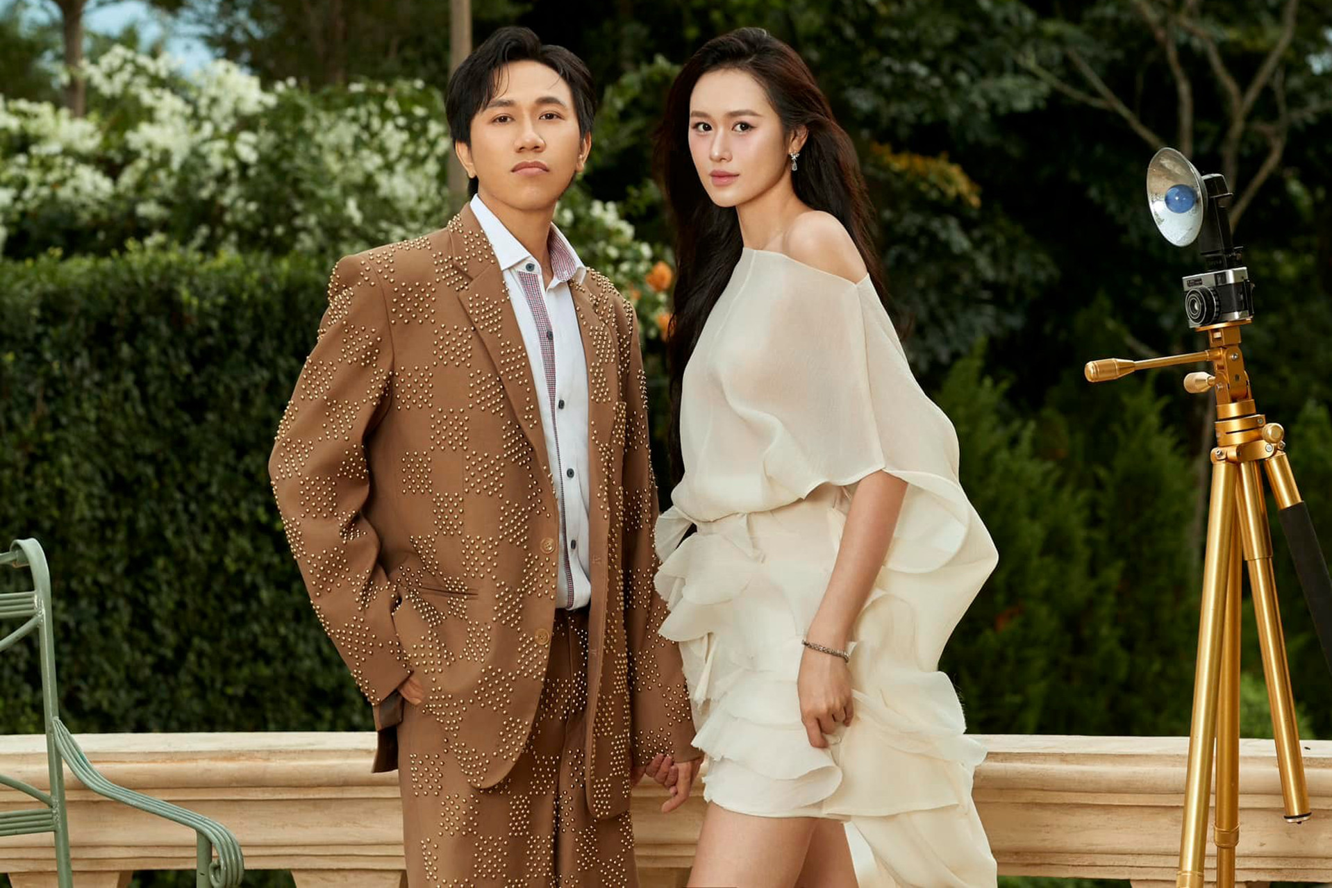 Anh Đức và bà xã kém 12 tuổi - diễn viên Anh Phạm. 