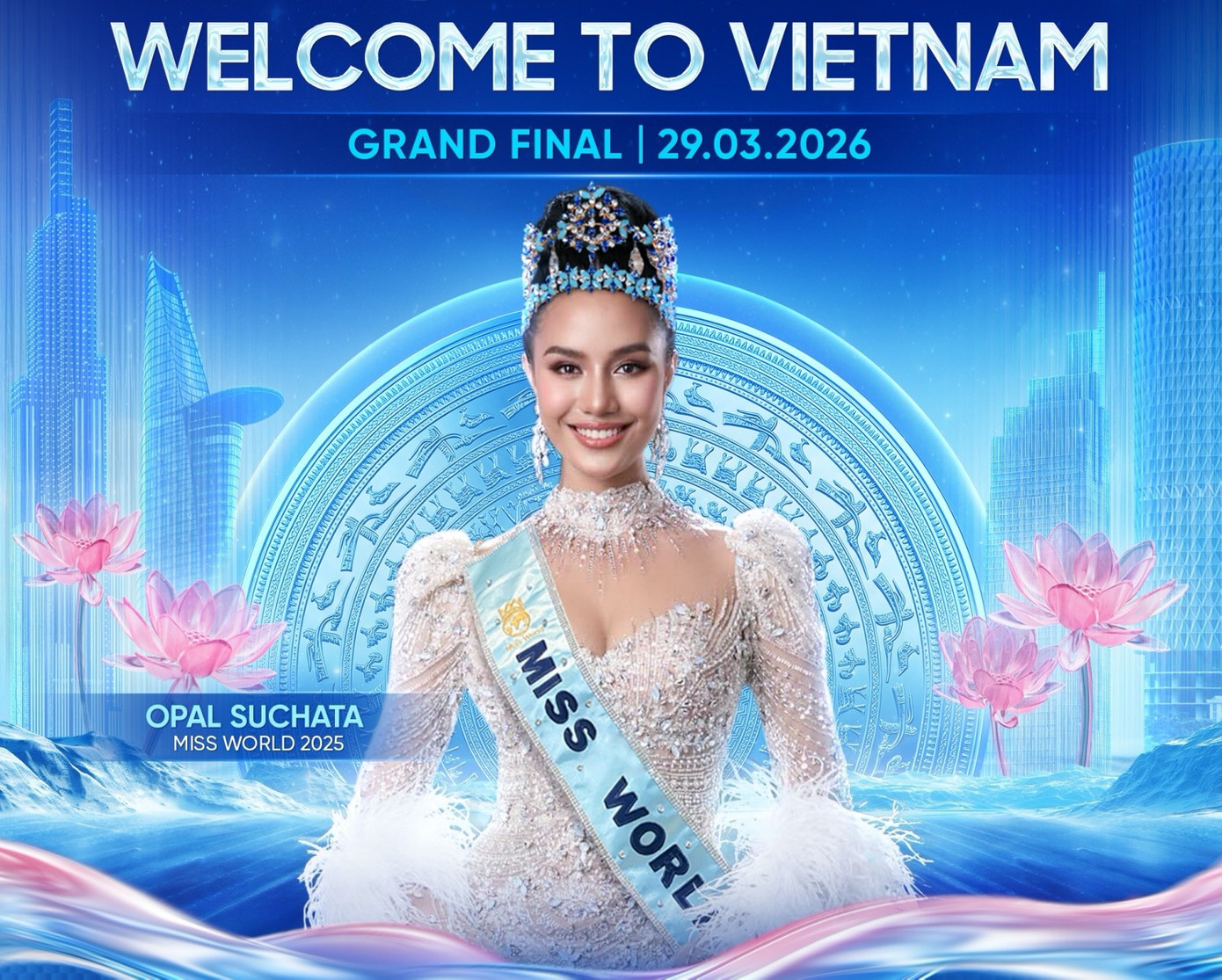 Hoa hậu Thế giới Opal Suchata đến Việt Nam dự Chung kết Miss World Vietnam 2025 - 1