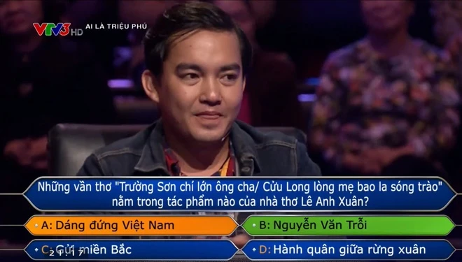 Trần Đặng Đăng Khoa khiến khán giả tiếng nuối khi trả lời sai câu thứ 15.