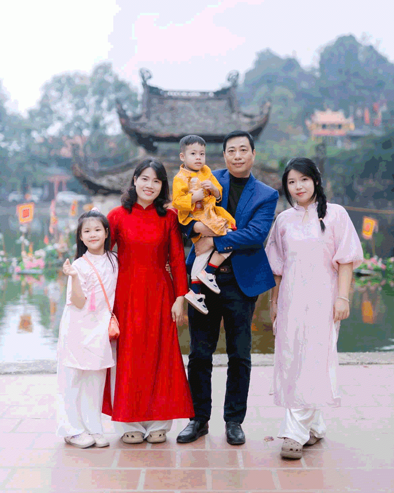 Gia đình nhỏ của chị Hạnh 