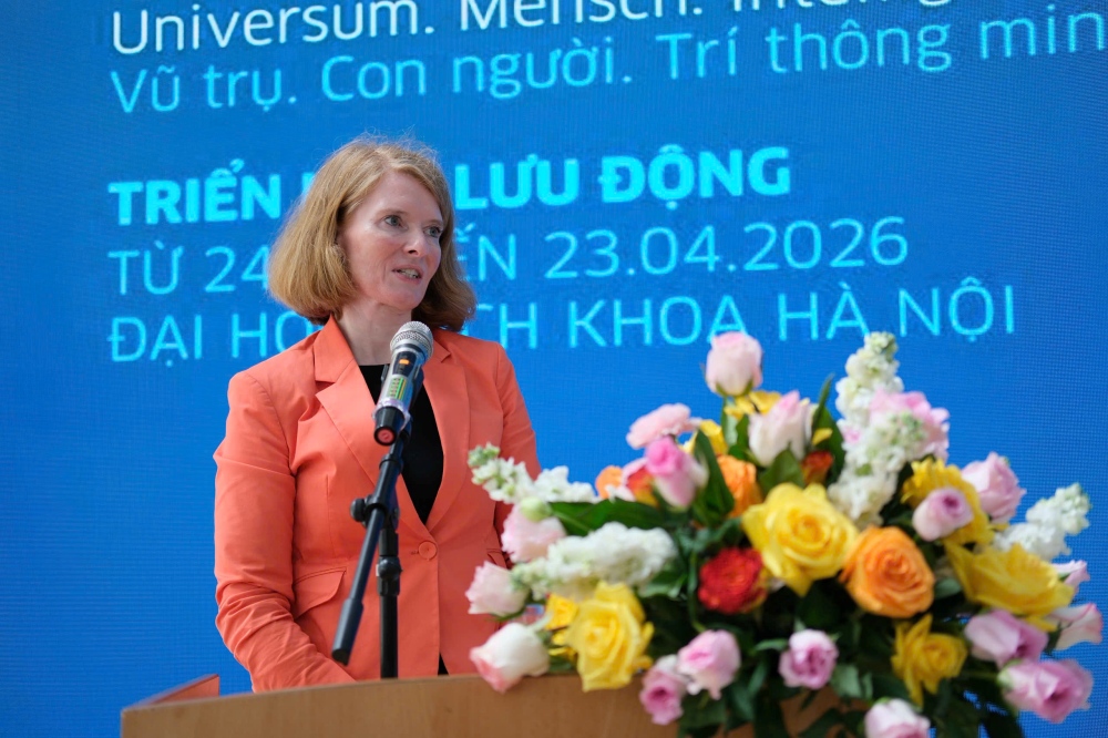 Bà Sabine Wilmes - Trưởng bộ phận Ngôn ngữ tại Viện Goethe Hà Nội.