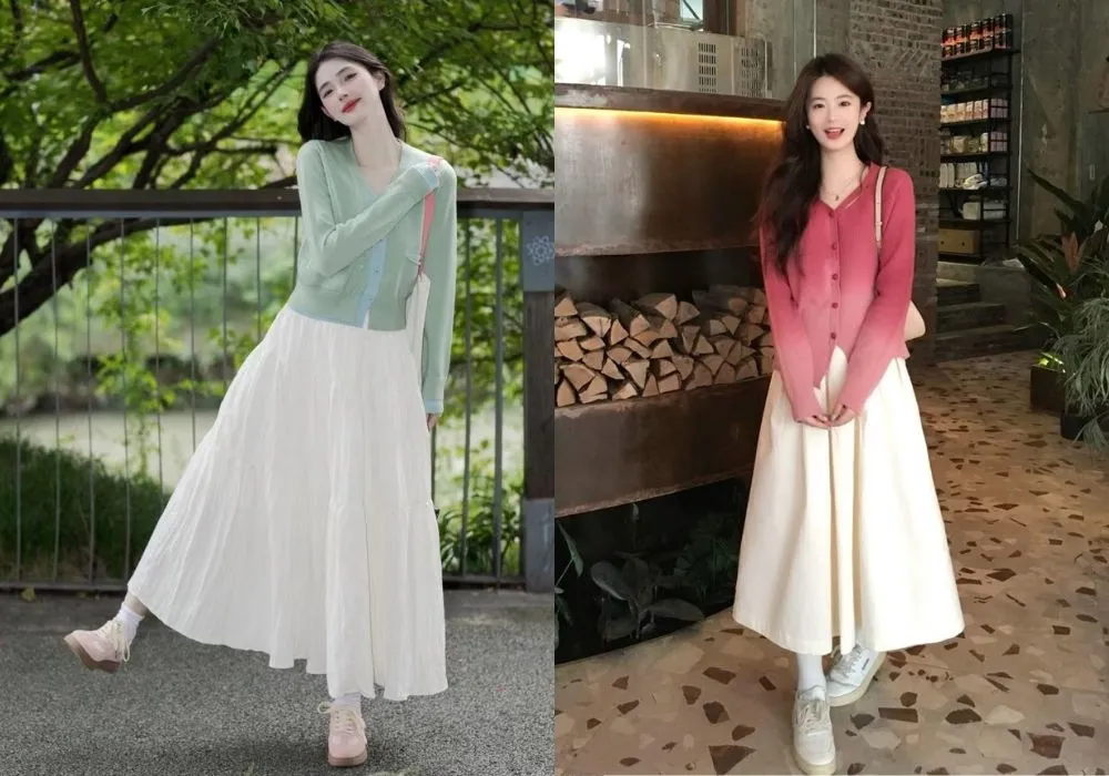 5 kiểu áo khoác phối với áo dài hay váy đầm đều đẹp, chị em đi du xuân vừa ấm áp vừa sành điệu - 9