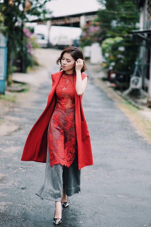 5 kiểu áo khoác phối với áo dài hay váy đầm đều đẹp, chị em đi du xuân vừa ấm áp vừa sành điệu - 14