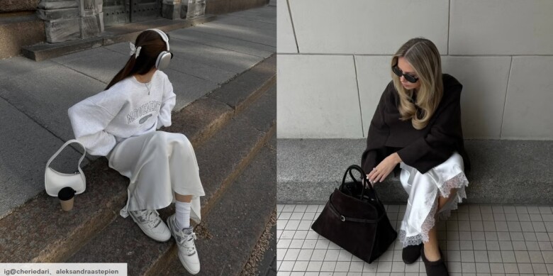 Áo hoodie mang phong cách thường ngày, còn áo len thì mang hơi hướng cổ điển và thời trang.