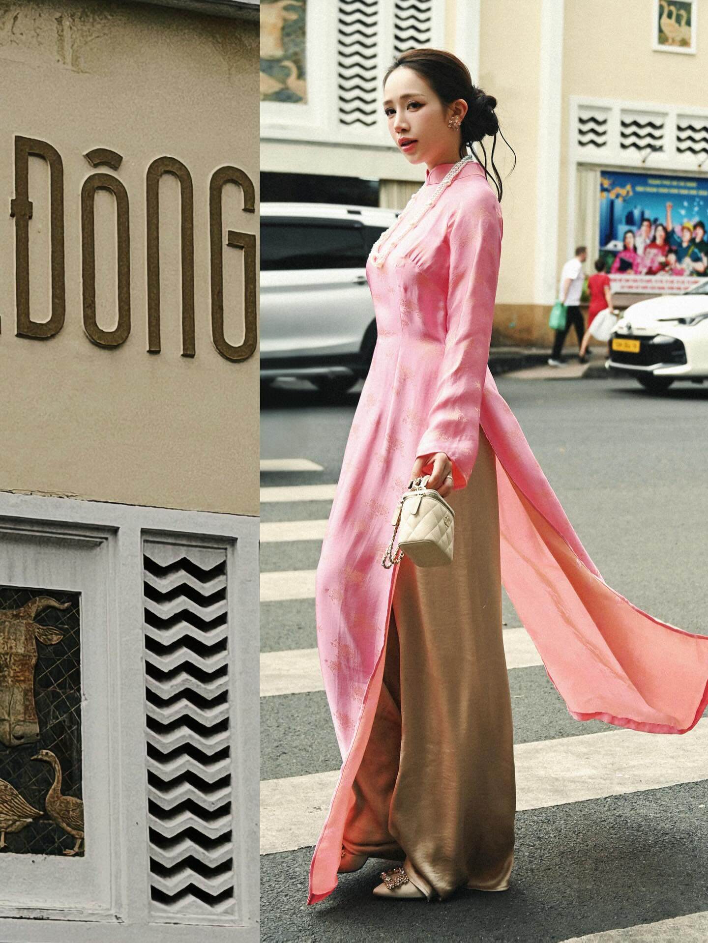 amp;#34;Đối thủamp;#34; của Chi Pu dịp Tết qua: Mỗi ngày một bộ áo dài, bà ba không trùng lặp, phối với túi trăm triệu đi chợ - 11