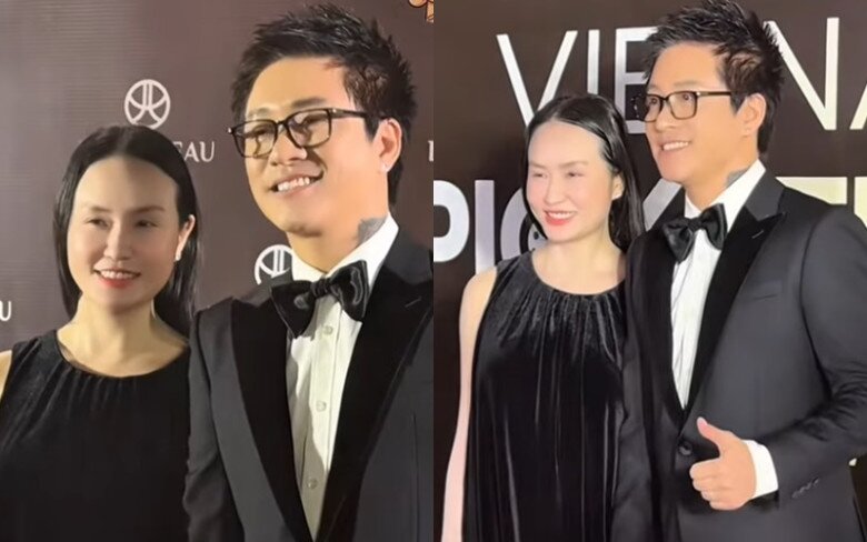 Bà xã Tuấn Hưng diện trang phục đơn giản, thanh lịch và trang điểm nhẹ nhàng.