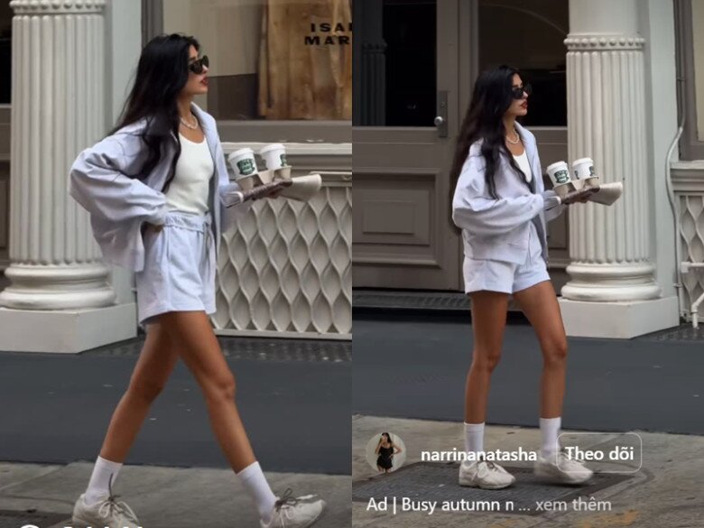 Tất trắng cao kết hợp sneaker trắng