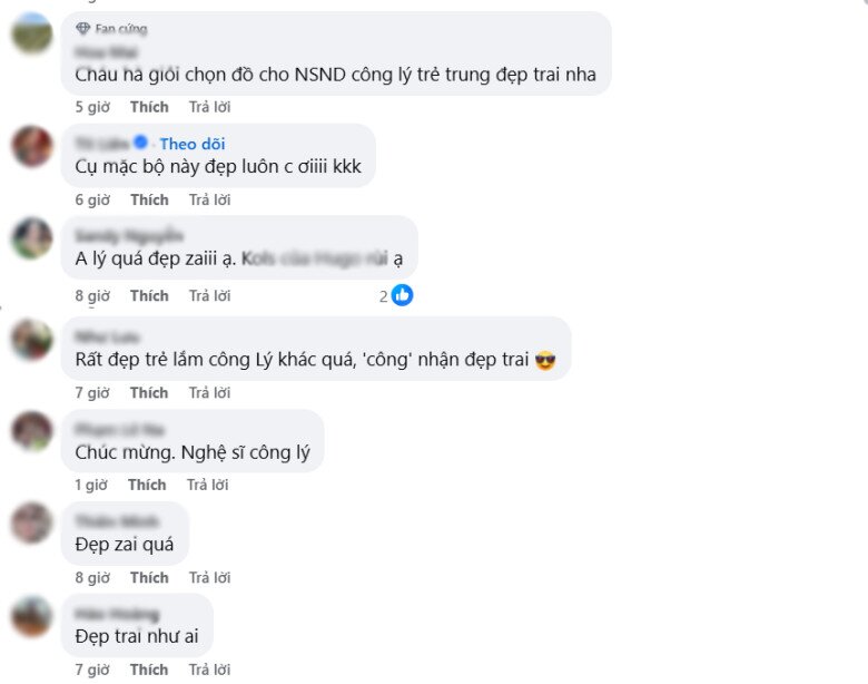 Người hâm mộ khen ngợi phong cách này của Công Lý.