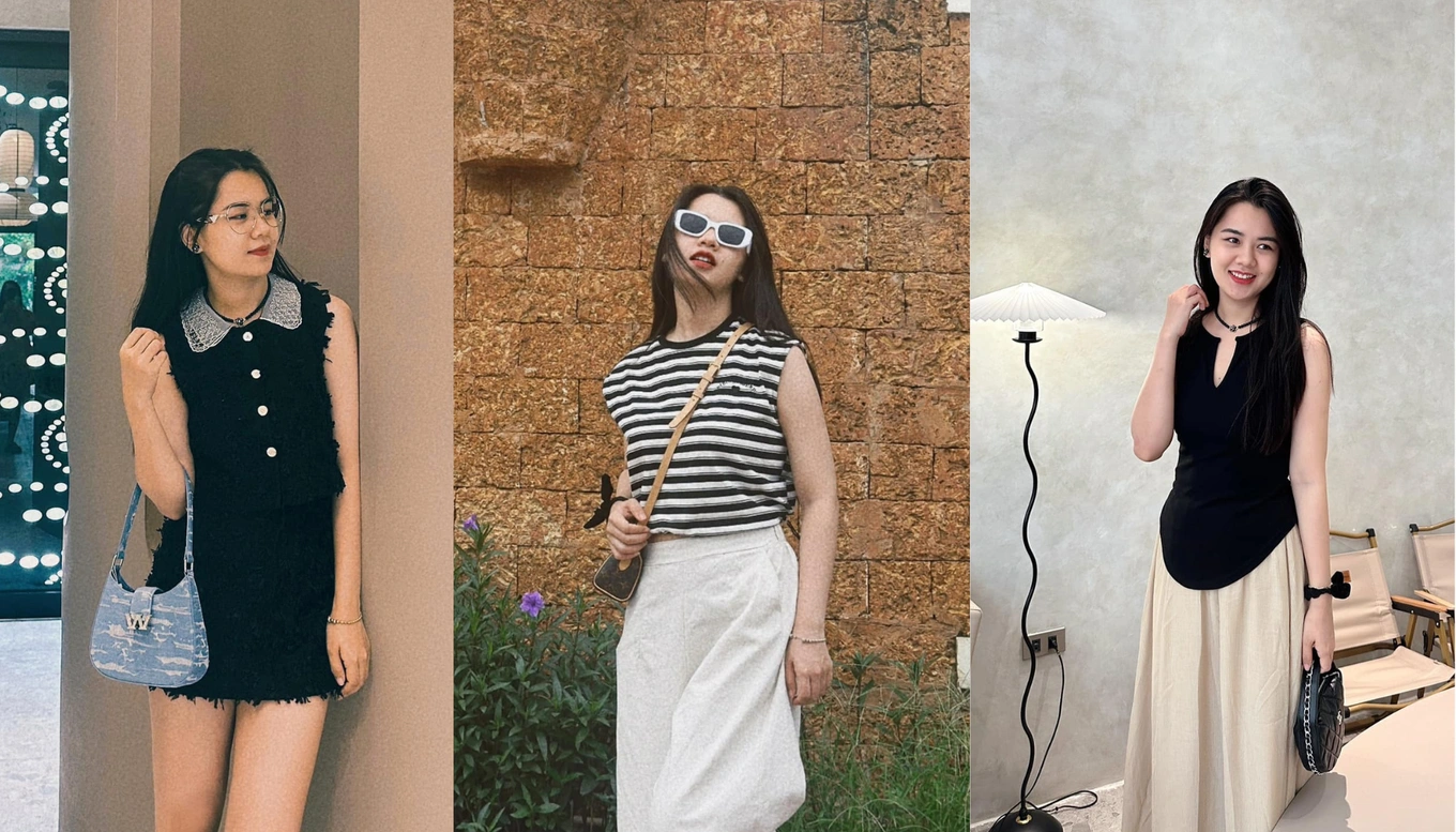 Phong cách thời trang đơn giản nhưng tôn dáng, trẻ trung của Thùy Phương.