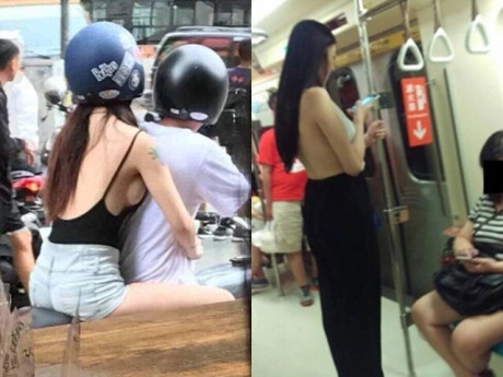 Cô gái bị mỉa mai vì mặc áo khoét sâu "phơi" vòng 1 giữa phố, bạn trai lên tiếng liền khiến dân mạng "quay xe"