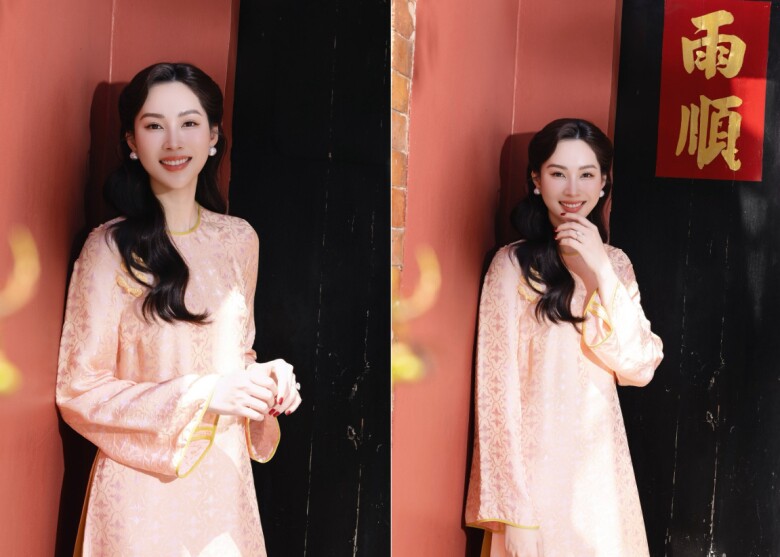 Hoa hậu Đặng Thu Thảo khoe nhan sắc amp;#34;thần tiên tỷ tỷamp;#34; trong loạt áo dài ngày Tết - 5