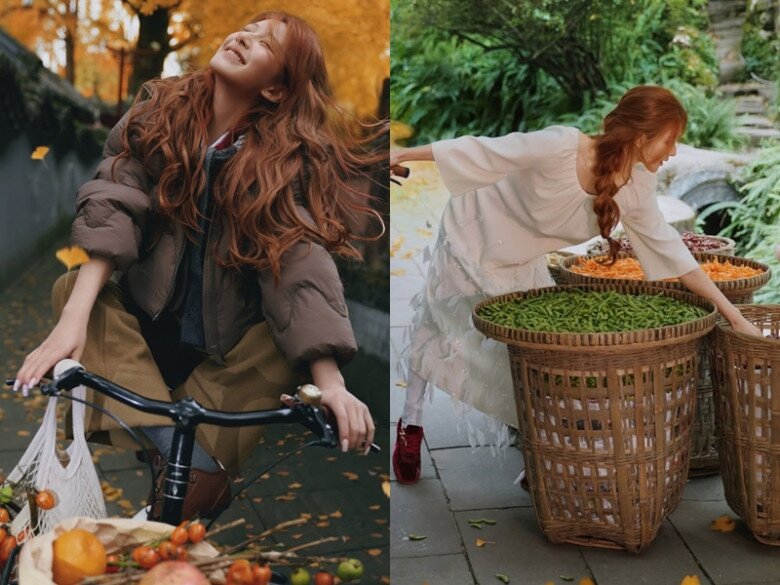 Học từ Triệu Lộ Tư cách để tóc màu nâu cam đẹp như mộng, giúp chị em trẻ lại 10 tuổi, để mặt mộc vẫn xinh - 6