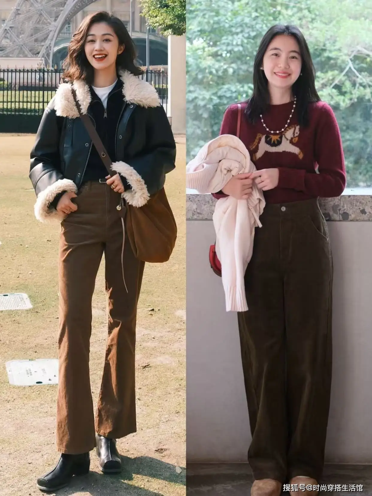 Tạo điểm nhấn v&ograve;ng eo khi mặc quần n&acirc;u