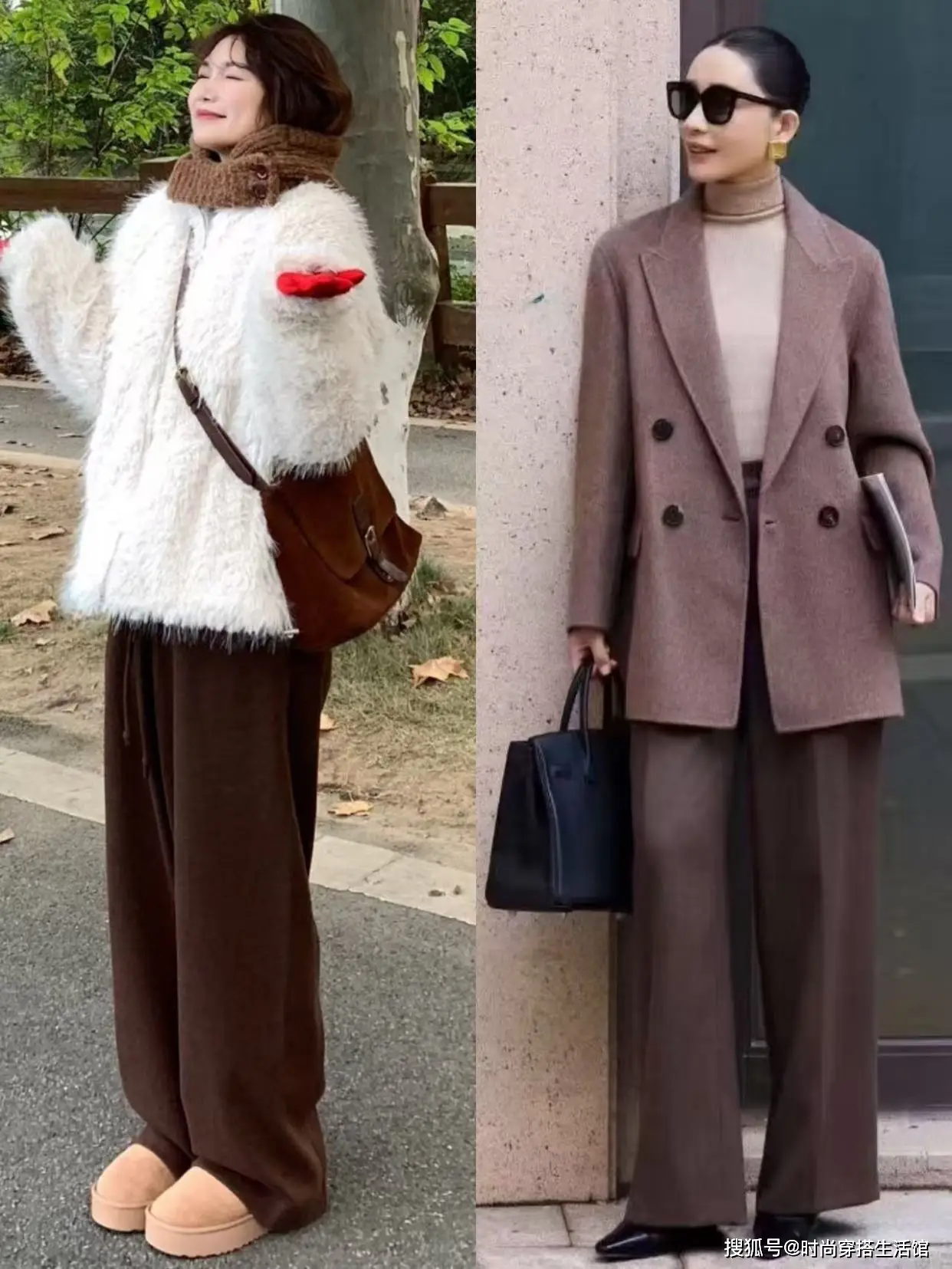 C&aacute;ch phối đồ đơn sắc với quần n&acirc;u