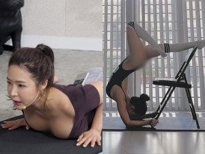 Hội chị em mặc đồ tập yoga sexy quá mức trông "nhức mắt", có người gặp tình huống đỏ mặt vì chiếc quần "phản chủ"