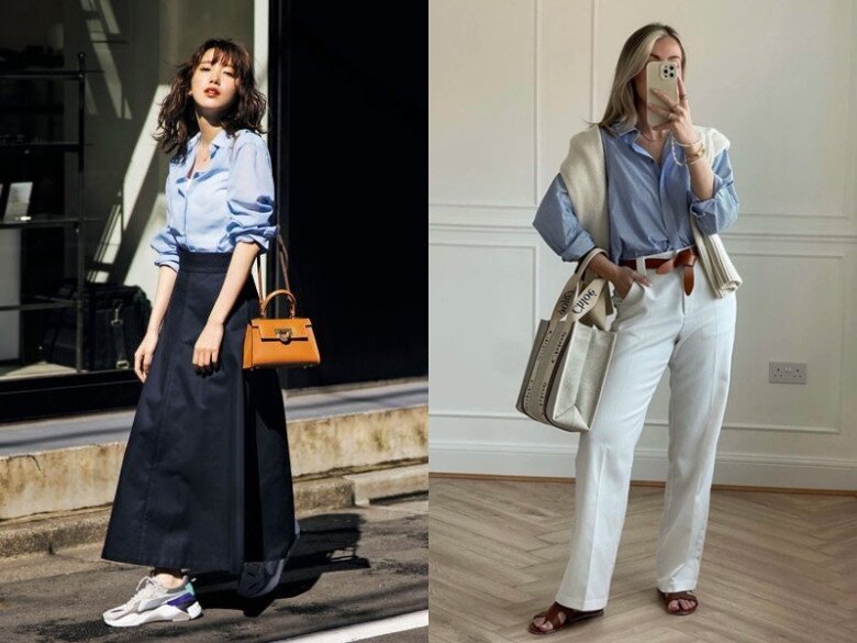 Mặc áo xanh dương phối với đồ gì? Bí quyết giúp chị em chinh phục gam màu hot nhất mùa Hè chuẩn sành điệu - 3