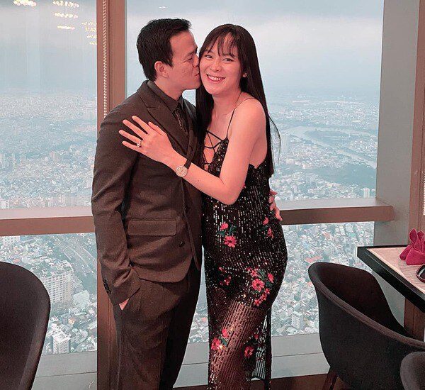 Sang Lê từng có thời điểm tăng cân nhiều khi bầu bí khiến cô bị vỡ nét.