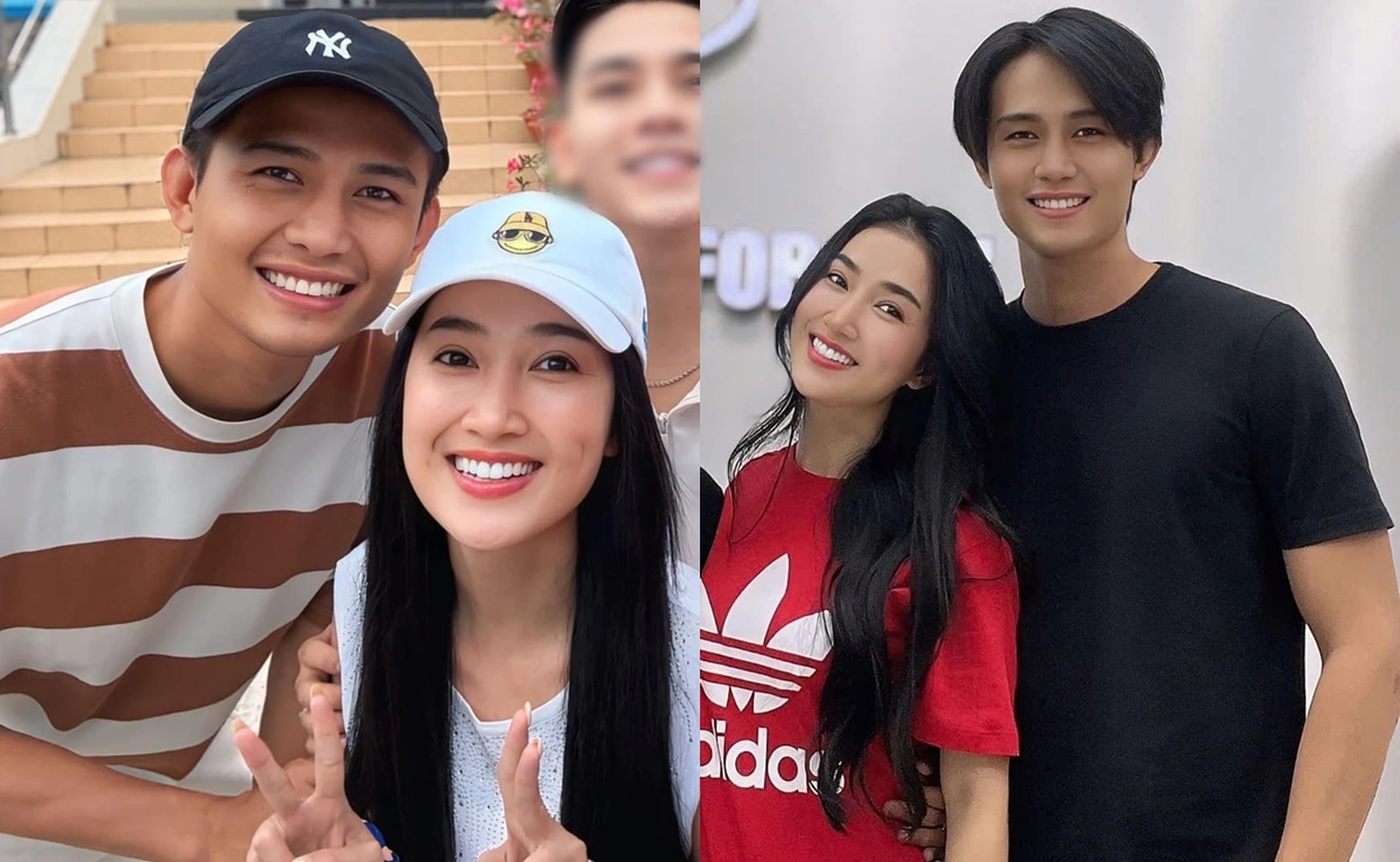 Khi sánh đôi bên người bạn trai kém cô gần chục tuổi, trông cả hai vẫn xứng đôi vừa lứa nhờ nhan sắc hack tuổi của mỹ nhân 8x. 