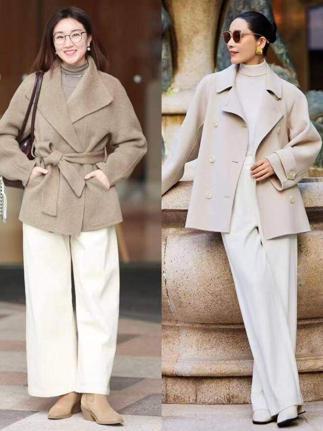 So với áo khoác dài, kiểu áo khoác này phối với quần ống rộng amp;#34;đỉnh chópamp;#34; hơn hẳn lại kéo chân dài cả mét - 1