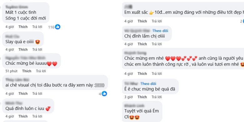 Nhiều người gửi lời chúc mừng và khen tặng nhan sắc như gái Tây của Khánh Huyền.
