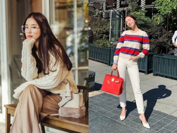 Thời trang - Mặc áo len cổ lọ hay cổ tròn để trông gầy hơn? Chị em có gu luôn dùng công thức này để không bao giờ sai