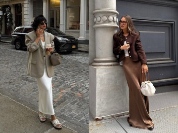 Thời trang - Chân váy satin chưa từng hết hot, áp dụng 4 mẹo phối đồ giúp chị em có ngay outfit công sở thời thượng mùa đông