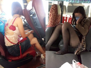 Thời trang - Đi xe khách, máy bay về quê ăn Tết, chị em ăn mặc hớ hênh, dáng ngồi phản cảm khiến ai nhìn cũng muốn "độn thổ"