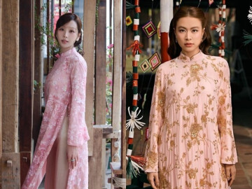 Cả showbiz Việt mê mẩn áo dài kim sa, nhìn đâu cũng thấy sao nữ mặc đụng hàng