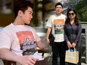 Thời trang - Chồng Đỗ Mỹ Linh và anh trai "mặc chung" áo thun 35 triệu đồng