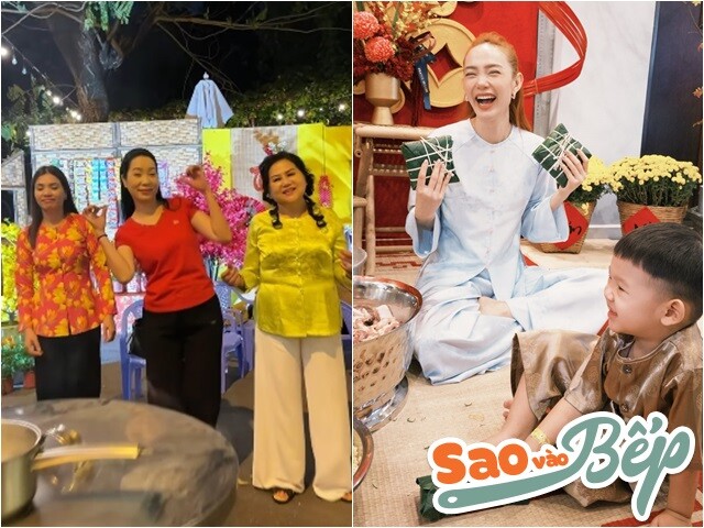 Sao Việt gói bánh chưng: NSND Trịnh Kim Chi nhảy múa bên nồi bánh, Minh Hằng gây bão khi tự khen