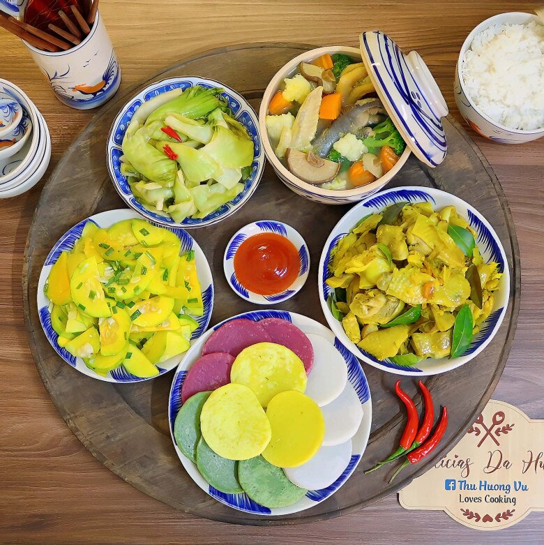 Bữa tối hấp dẫn cho gia đình.