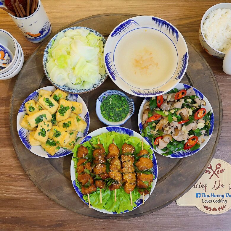 Mâm cơm ngon cho gia đình.