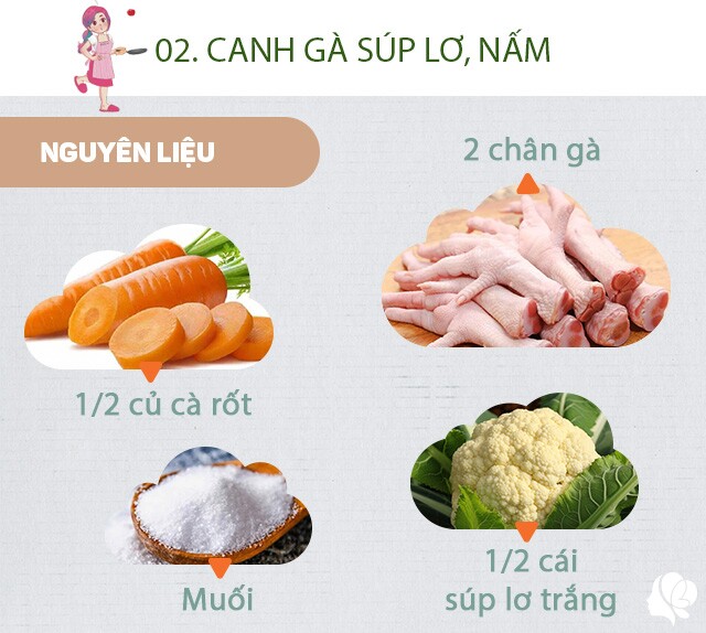Canh g&agrave; hầm s&uacute;p lơ, c&agrave; rốt v&agrave; nấm &ndash; m&oacute;n canh thanh nhẹ