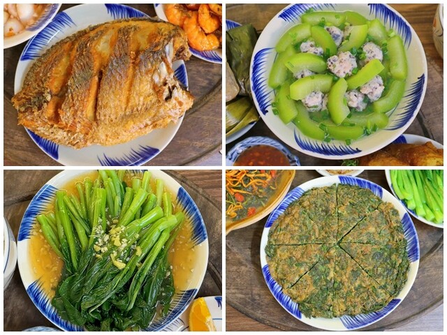 Cơm tối đơn giản mà ngon.