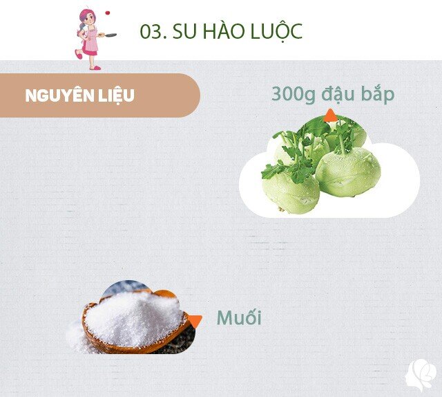 Chuẩn bị: 1 củ su hào, muối.